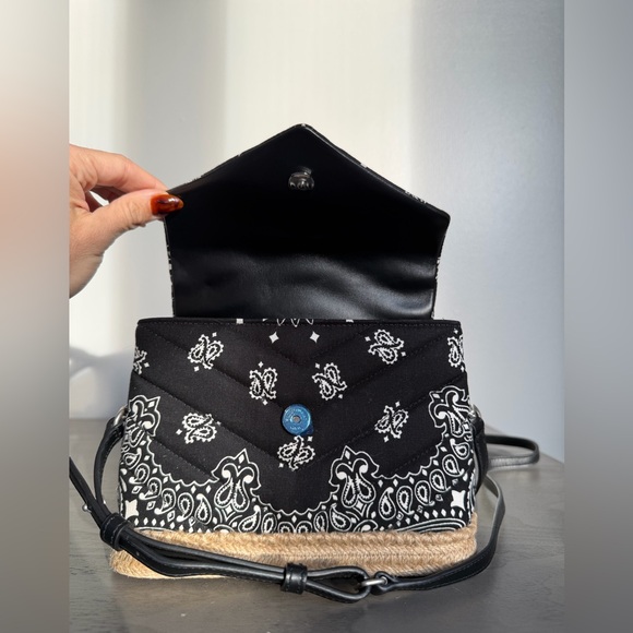 Saint Laurent YSL Bandana Crossbody Canvas Bag Like New - Authentic - Picture 5 of 11